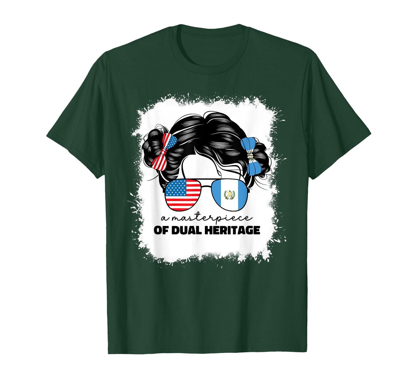 Half Guatemalan And American Guatemala Usa Flag Kids Girls T-Shirt