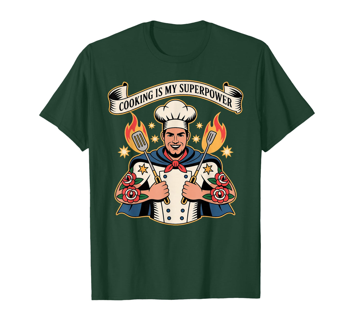 Cooking Is My Superpower Funny Chef T-Shirt