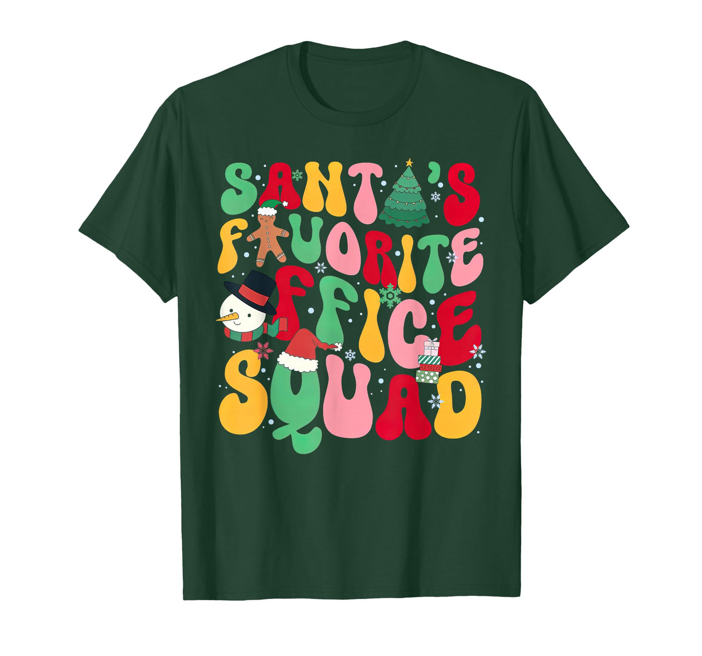 Groovy Santa Favorite Office Squad Christmas Admin Staff T-Shirt