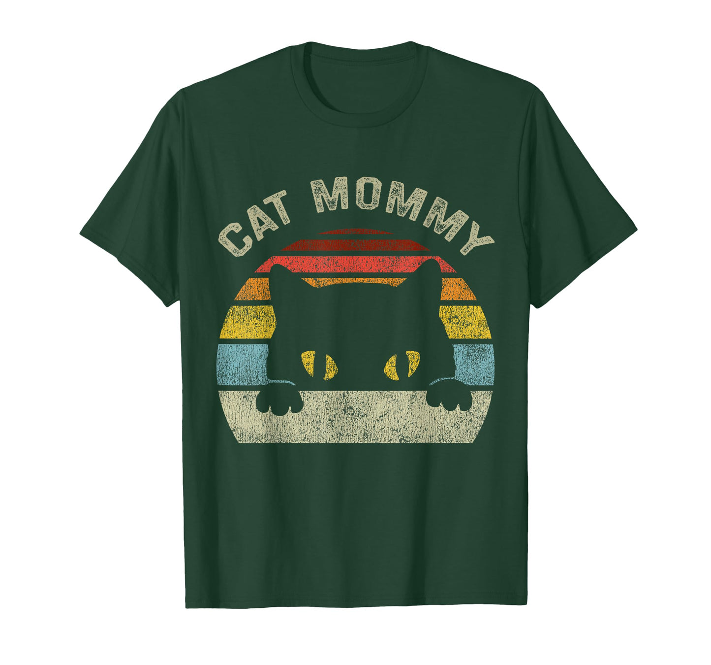 Cat Mommy Women Vintage Retro Black Cats Mom Mothers Day T-Shirt Small