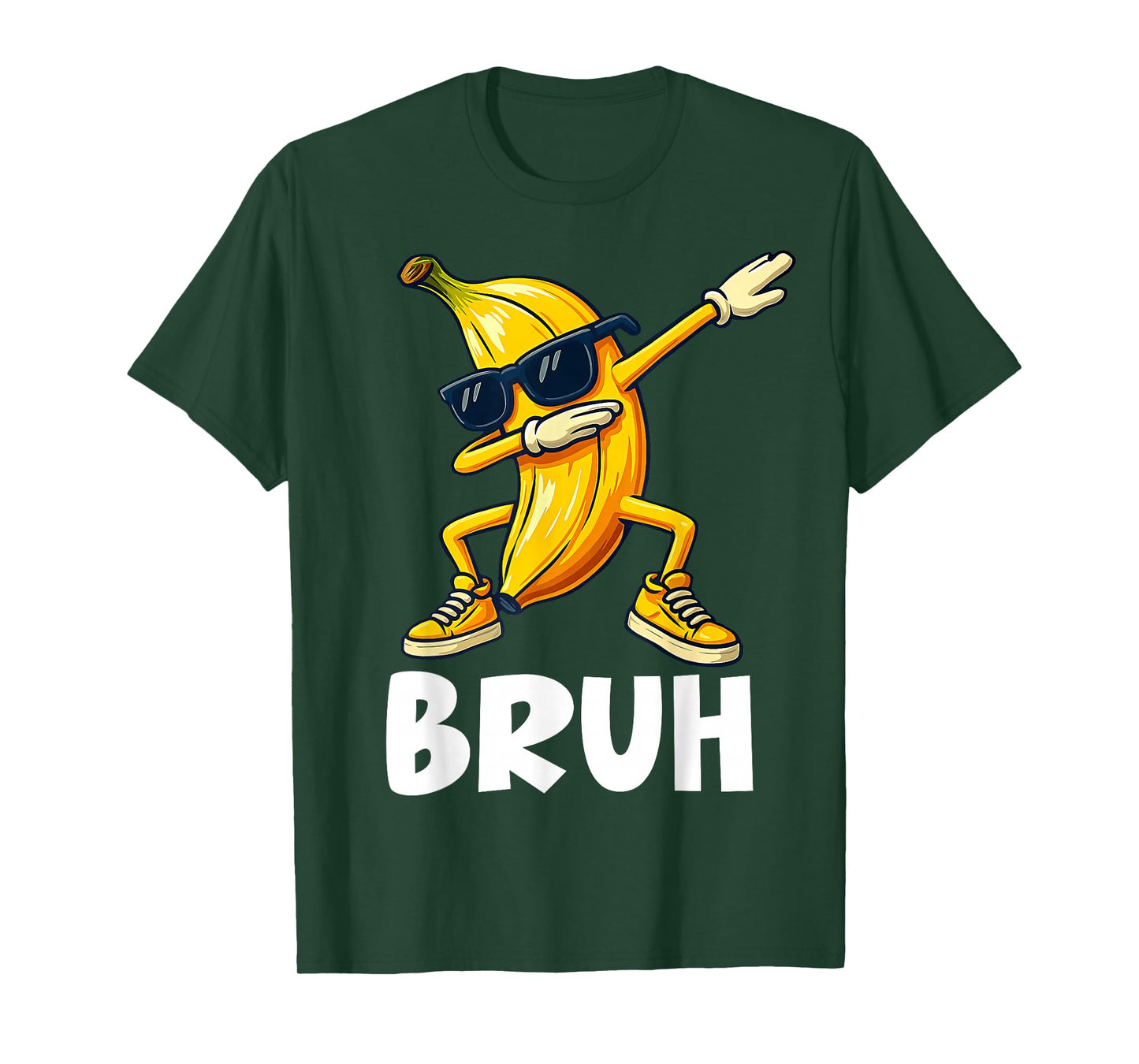 Funny Dabbing Banana Bruh Banana Lovers Retro Boys Men T-Shirt