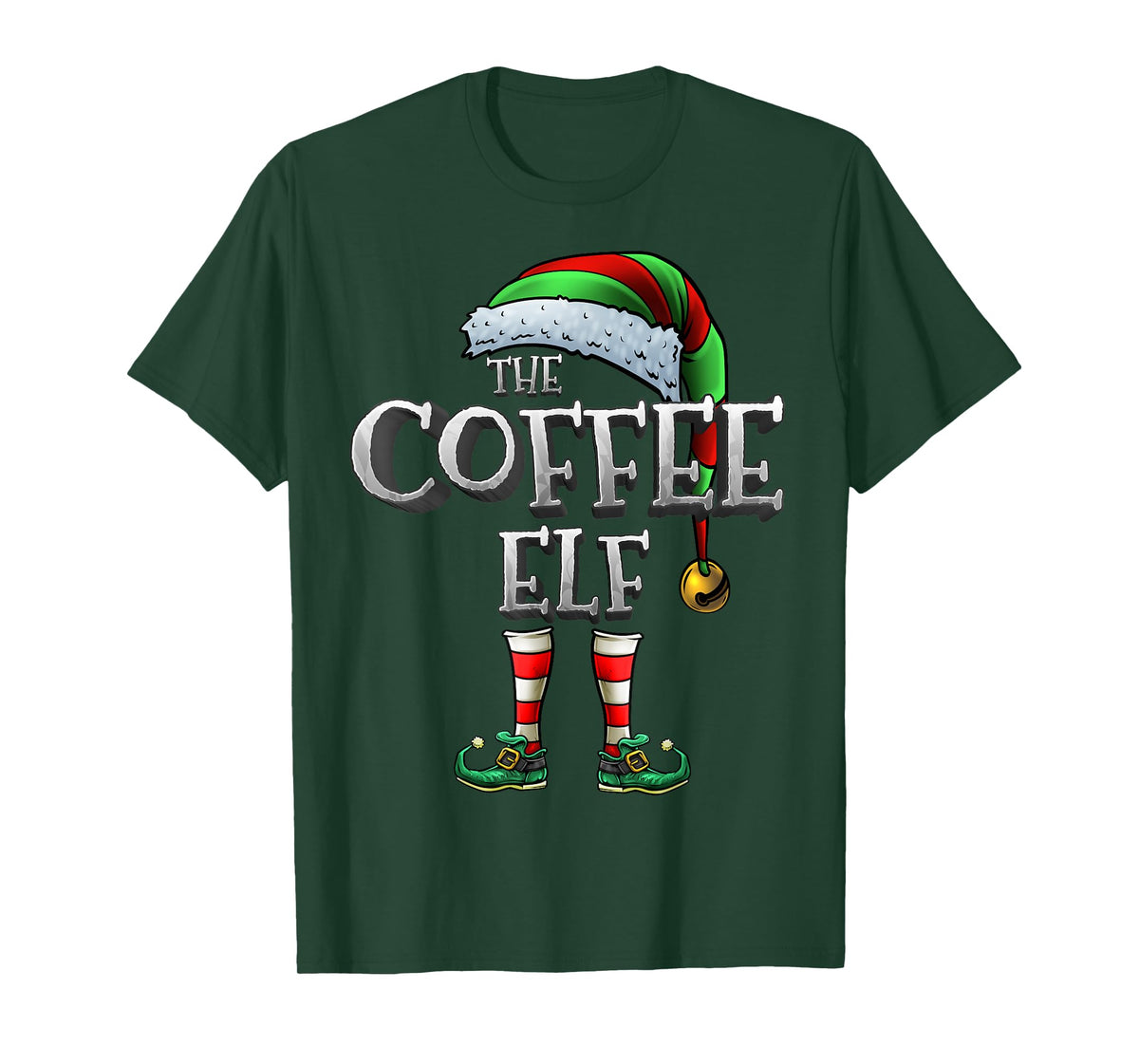The Coffee Elf Shirt Matching Family Coffee Christmas Elf T-Shirt