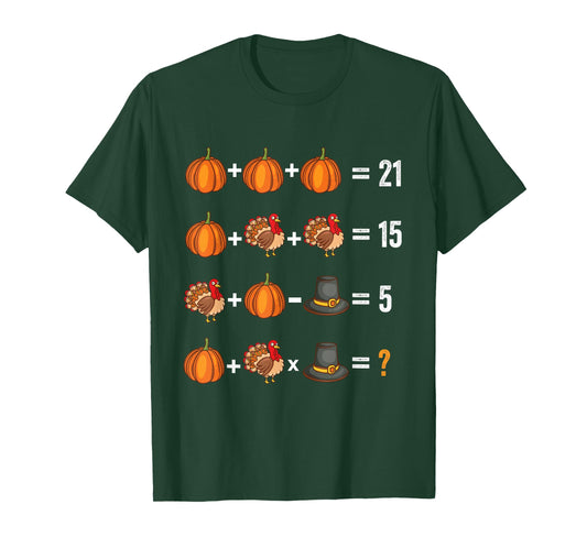 Thanksgiving Order of Operations Quiz Math Teacher Turkey T-Shirt