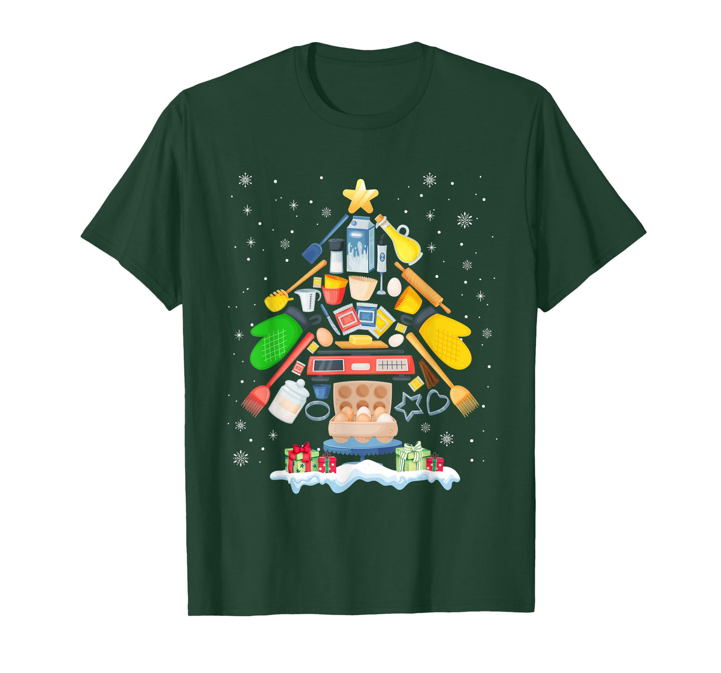 Baking Christmas Tree Pajama Merry Christmas Baker Xmas T-Shirt