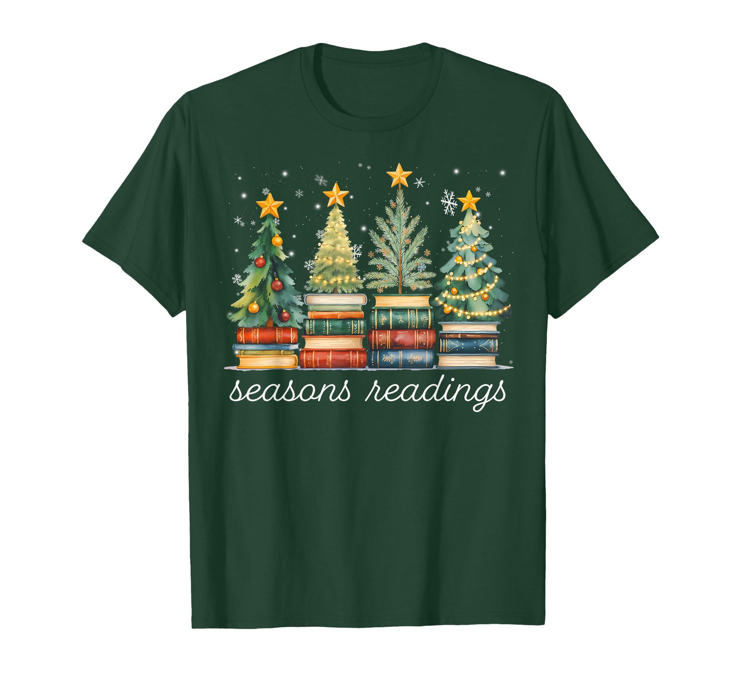 Seasons Readings All Booked for Christmas Book Reading Lover T-Shirt