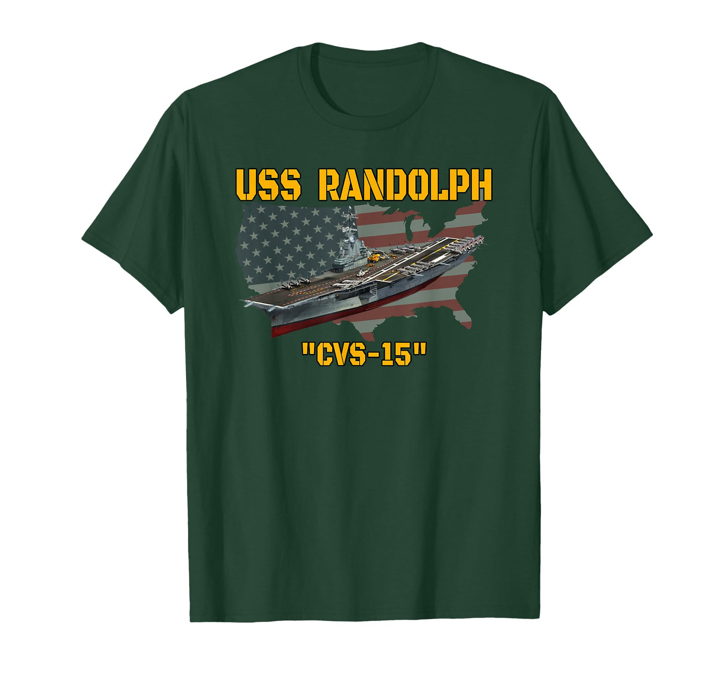 Aircraft Carrier USS Randolph CVS-15 Veteran Day Fathers Day T-Shirt