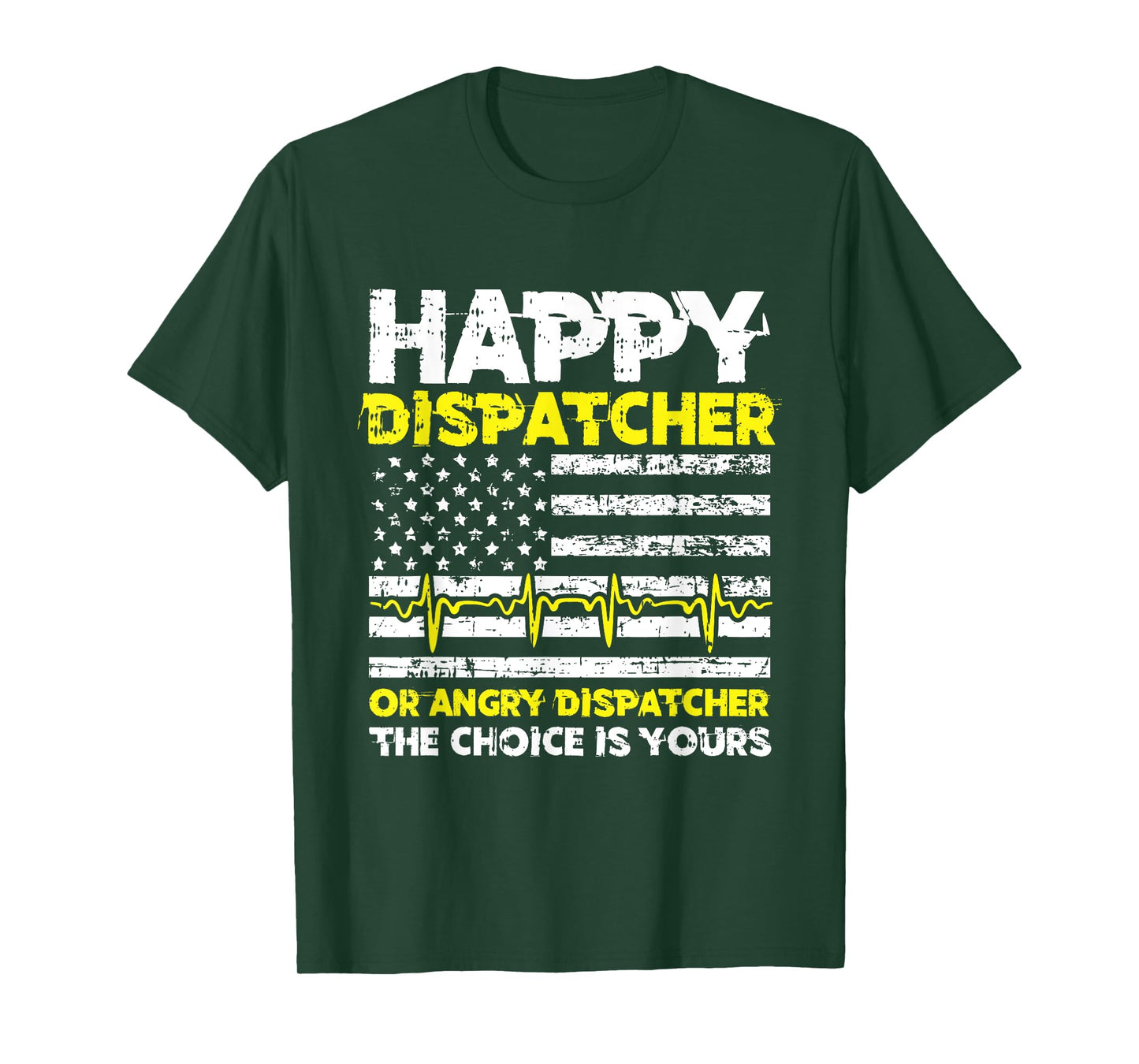 American Flag 911 Operator Dispatch-er Police Fire EMS Gift T-Shirt