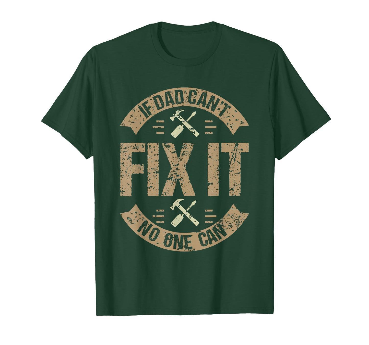 Best Dad Ever Humor Collection If Dad Can't Fix It No One Can Funny Mechanic & Engineer Unisex Adult Men's Black Small Classic Fit T-Shirt