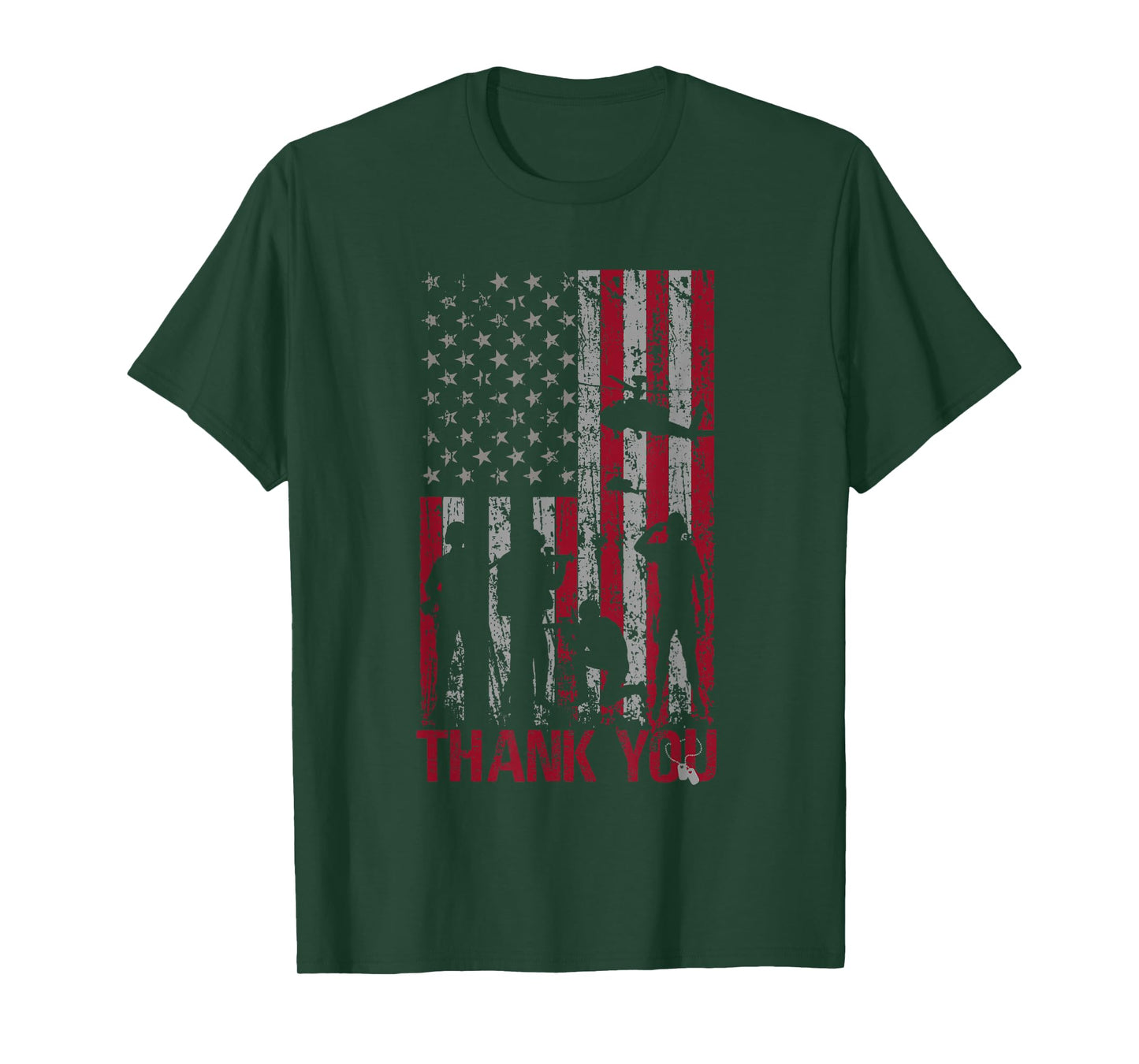 Thank You Memorial Day Veteran Military Flag Design American T-Shirt