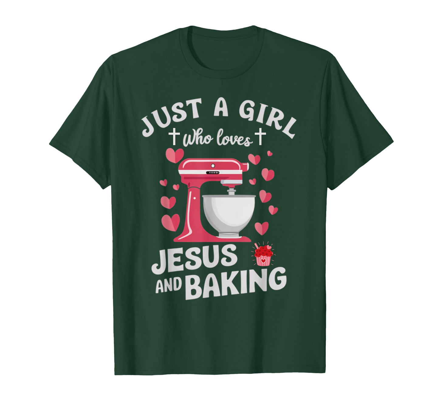 Christian Baking Just A Girl Who Loves Jesus And Baking T-Shirt