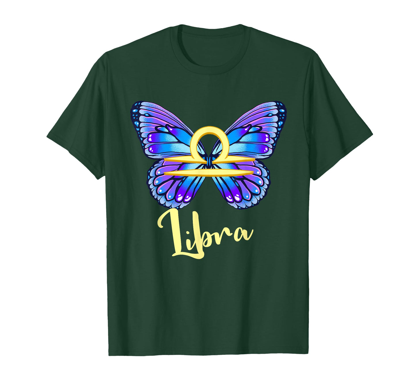 Libra Butterfly Zodiac Sign of Butterfly Wings for Women T-Shirt