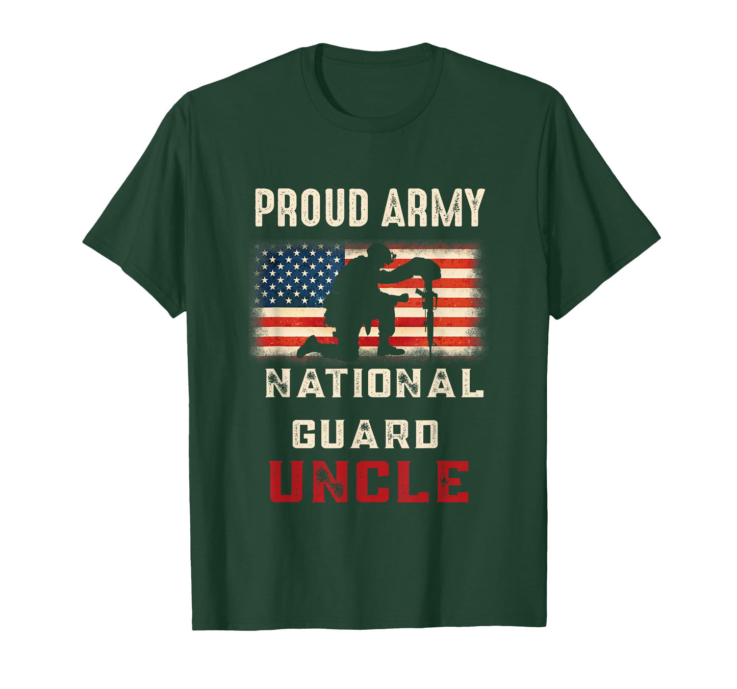 Military National Guard USA Proud Army National Guard Uncle T-Shirt