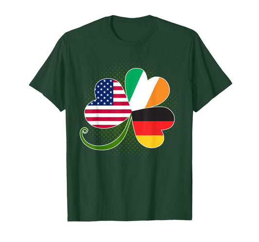 American German and Irish Roots DNA T-Shirt