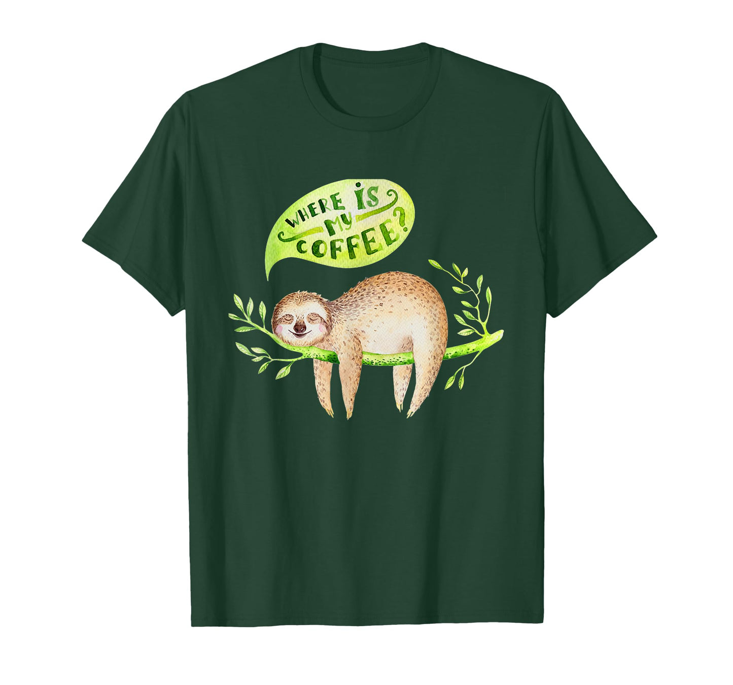 Cute Baby animals sloth nursery T-Shirt