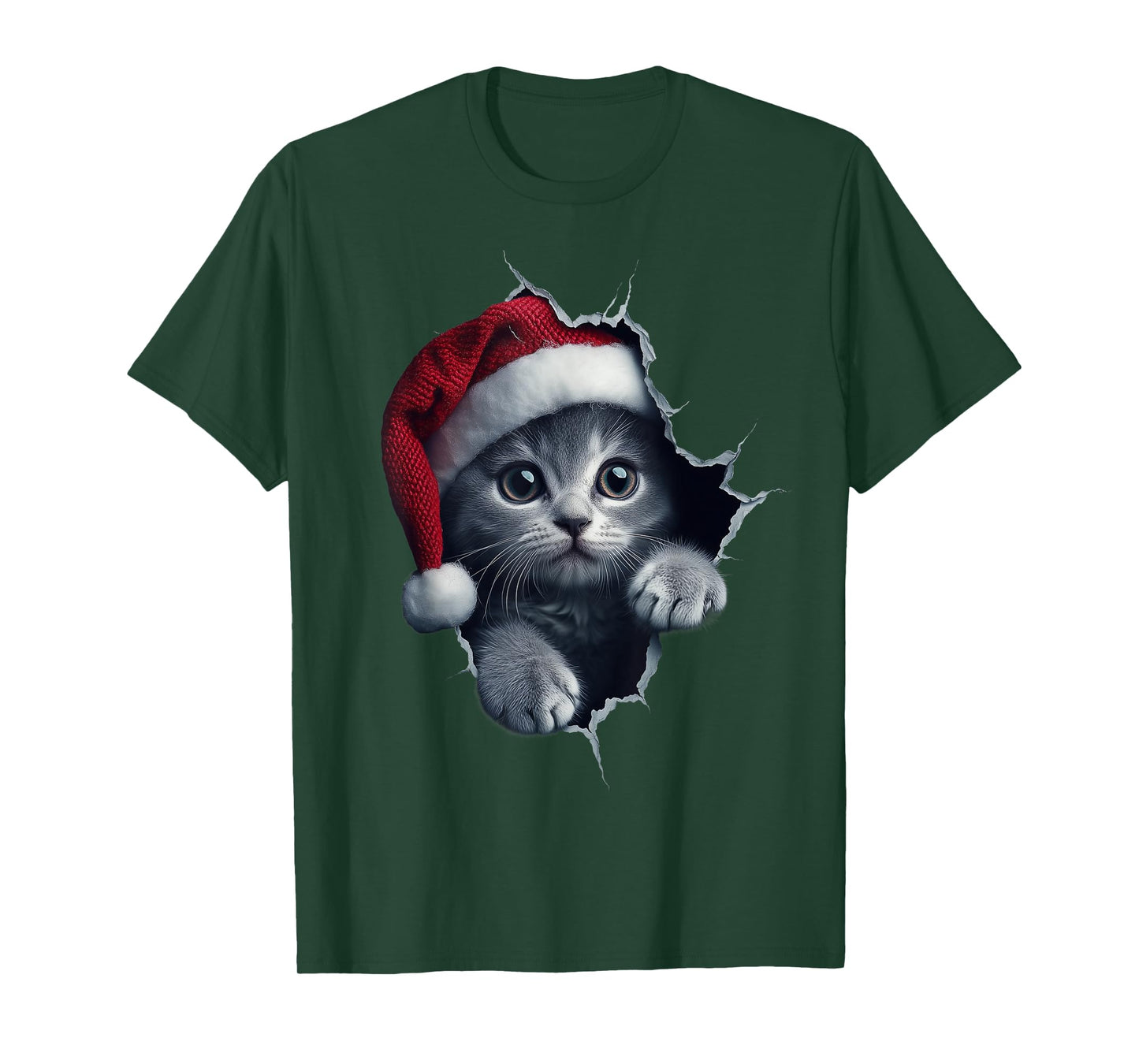 Funny Christmas Cat Lover Cats Owner Xmas Cute Cat T-Shirt