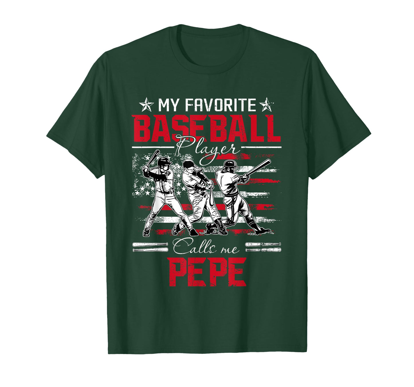 My Favorite Baseball Player Calls Me Pepe American Flag T-Shirt