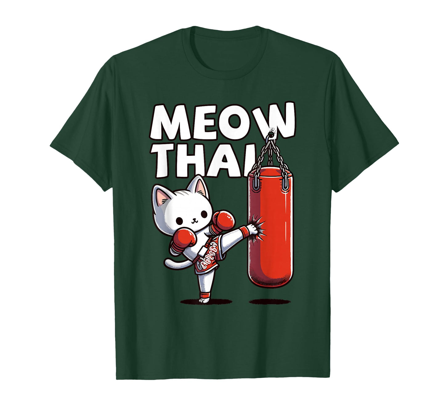Muay Thai Cat, Meow Thai | Thai Boxing for Youth, Muay Thai T-Shirt
