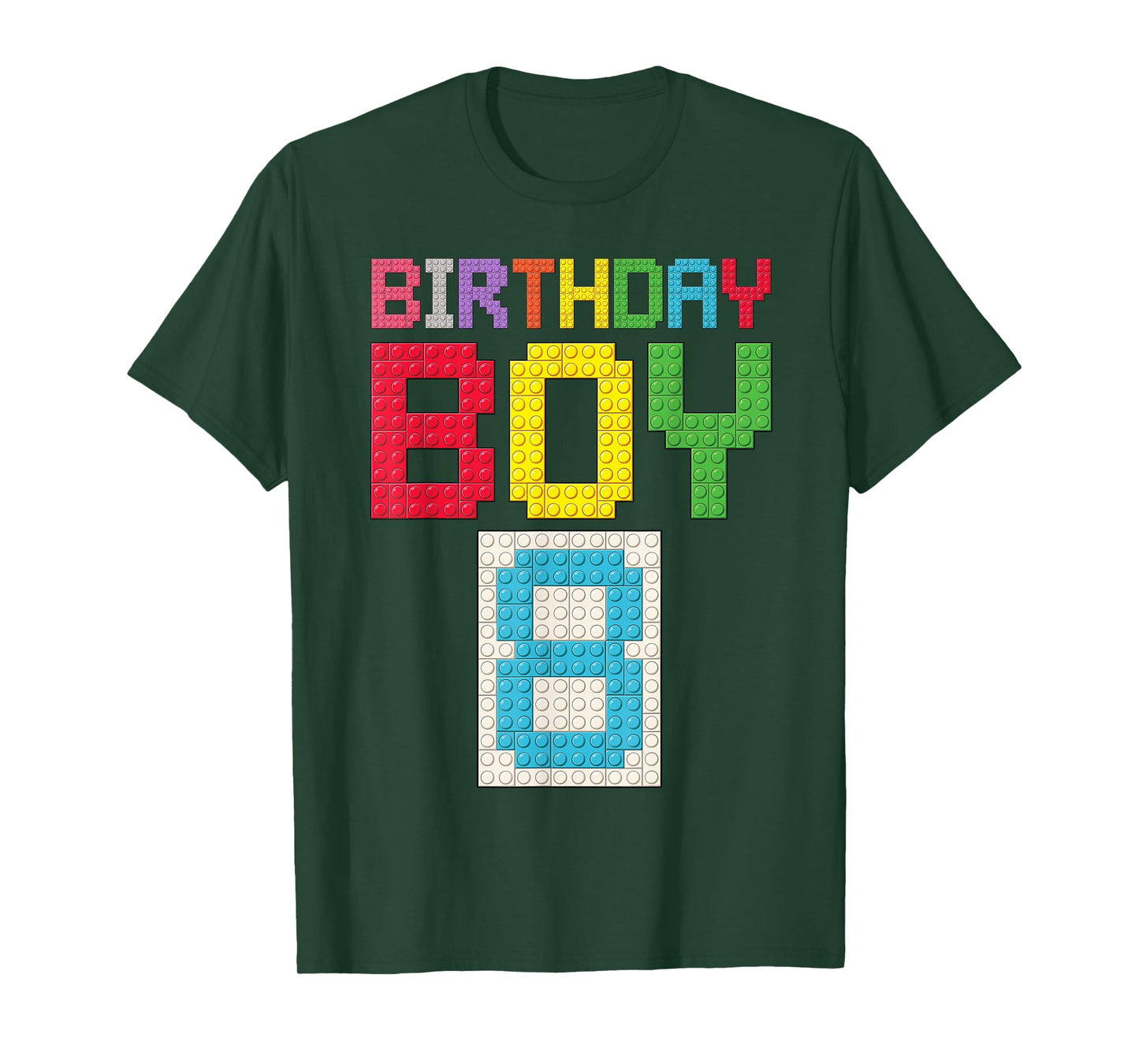 8th Birthday Boy Master Builder 8 Years Old Block Building T-Shirt