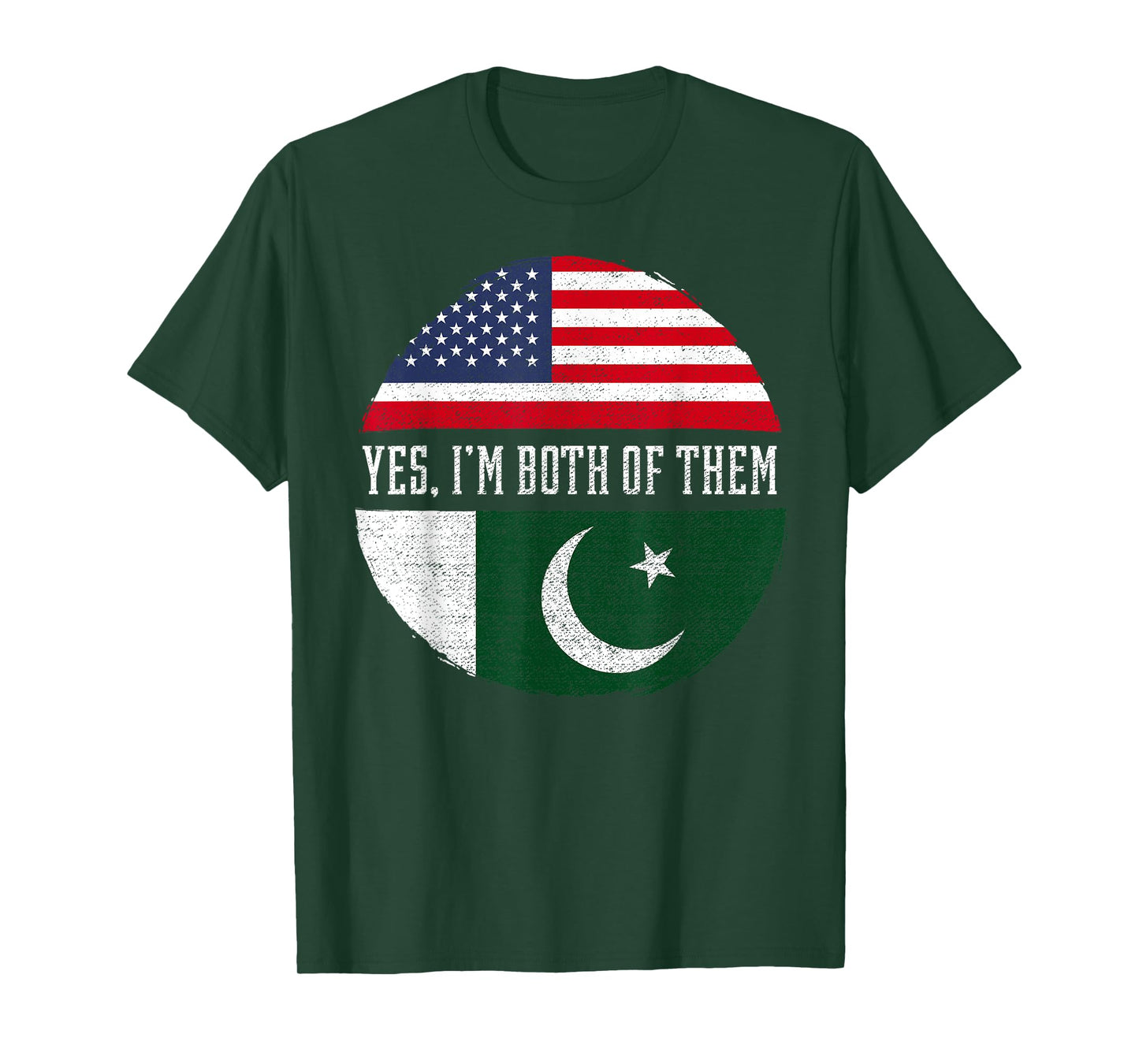 Half American Half Pakistani USA Flag Pakistan Heritage DNA Women Kids Men T-Shirt