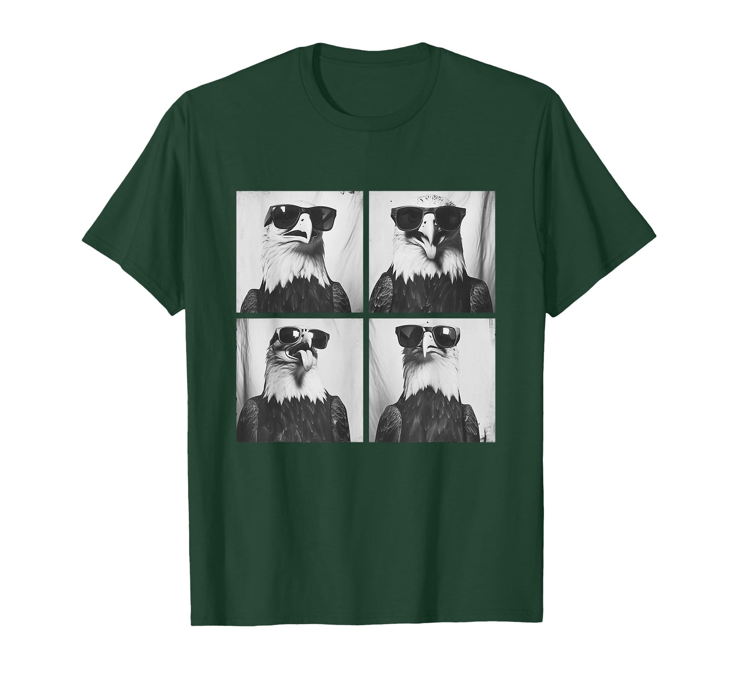 Funny Bald Eagle with Sunglasses Birds Humour Meme T-Shirt