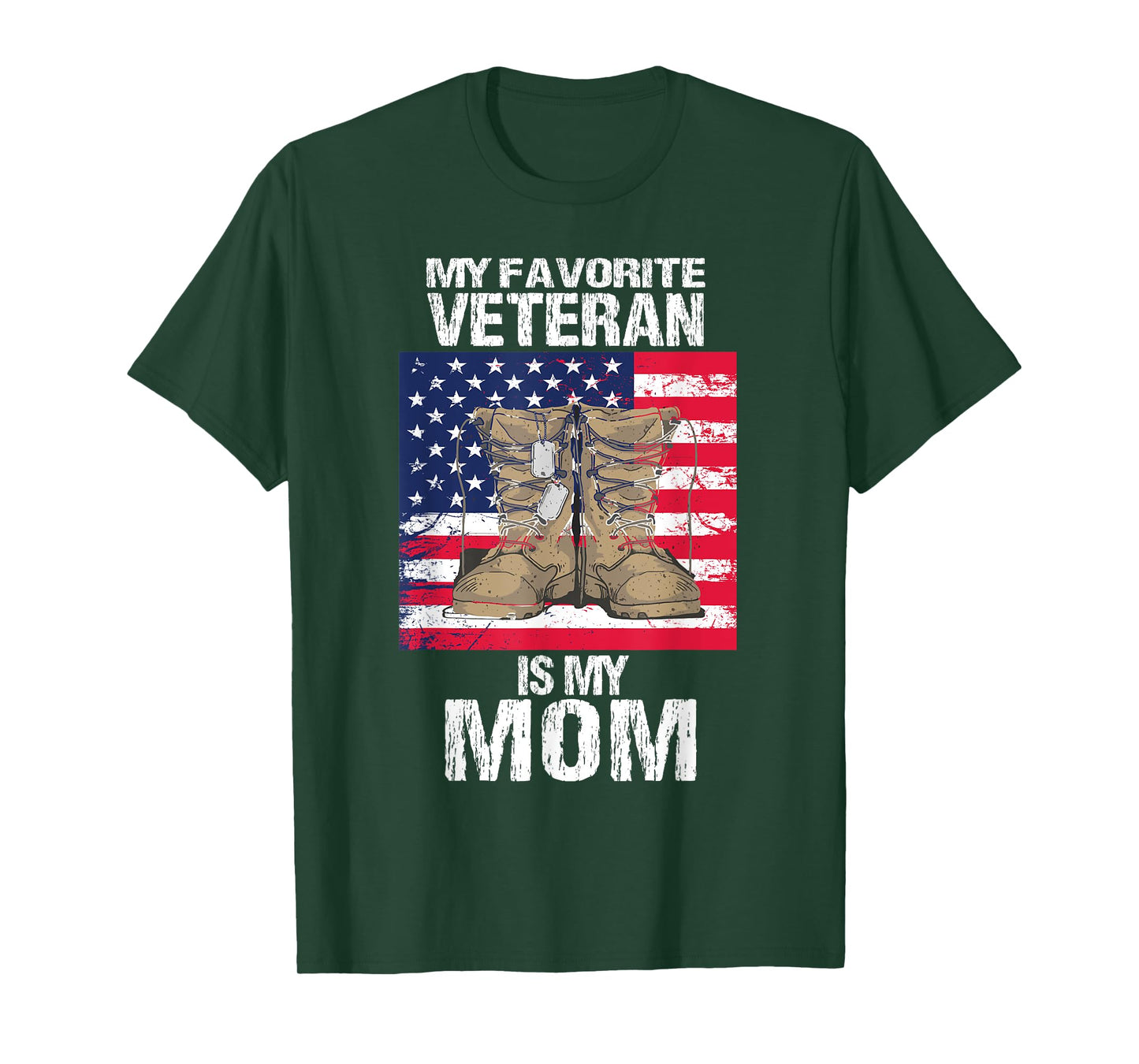 Veteran Mom Proud Son Kids Veterans Day US Veteran Mother T-Shirt