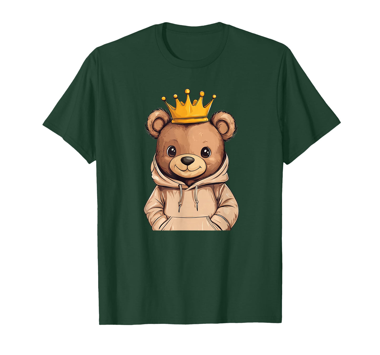 The Cool Teddy Bear King with a Royal Crown and Sweater T-Shirt