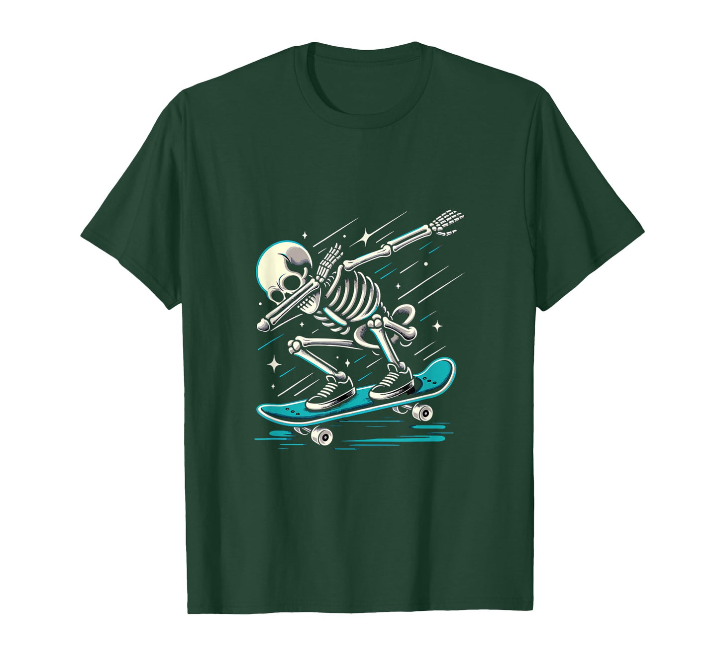 Dabbing Skeleton Skater skateboard lover T-Shirt