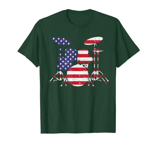 Best Drum Design For Men Women Drum Set Drumming Drummer T-Shirt