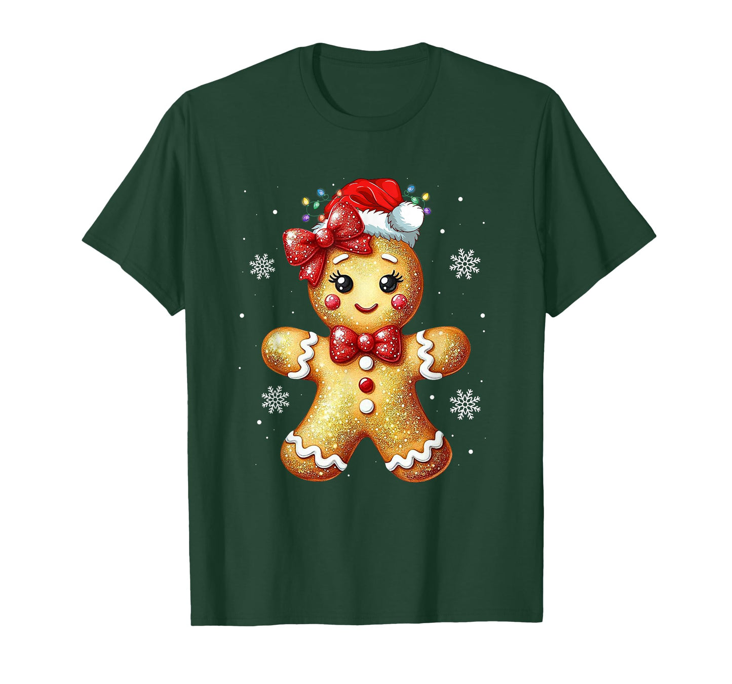 Cute Gingerbread Girl Christmas Cookie Baking Holiday Xmas T-Shirt