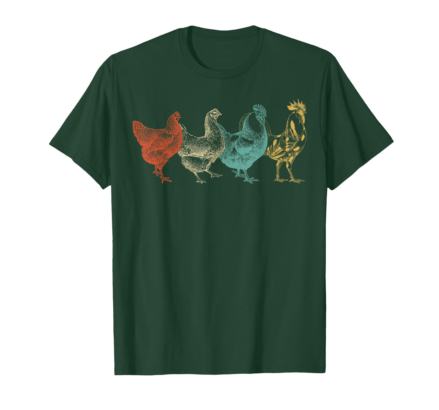 Chicken Retro Vintage Poultry Farmer Women Men Farm Lover T-Shirt