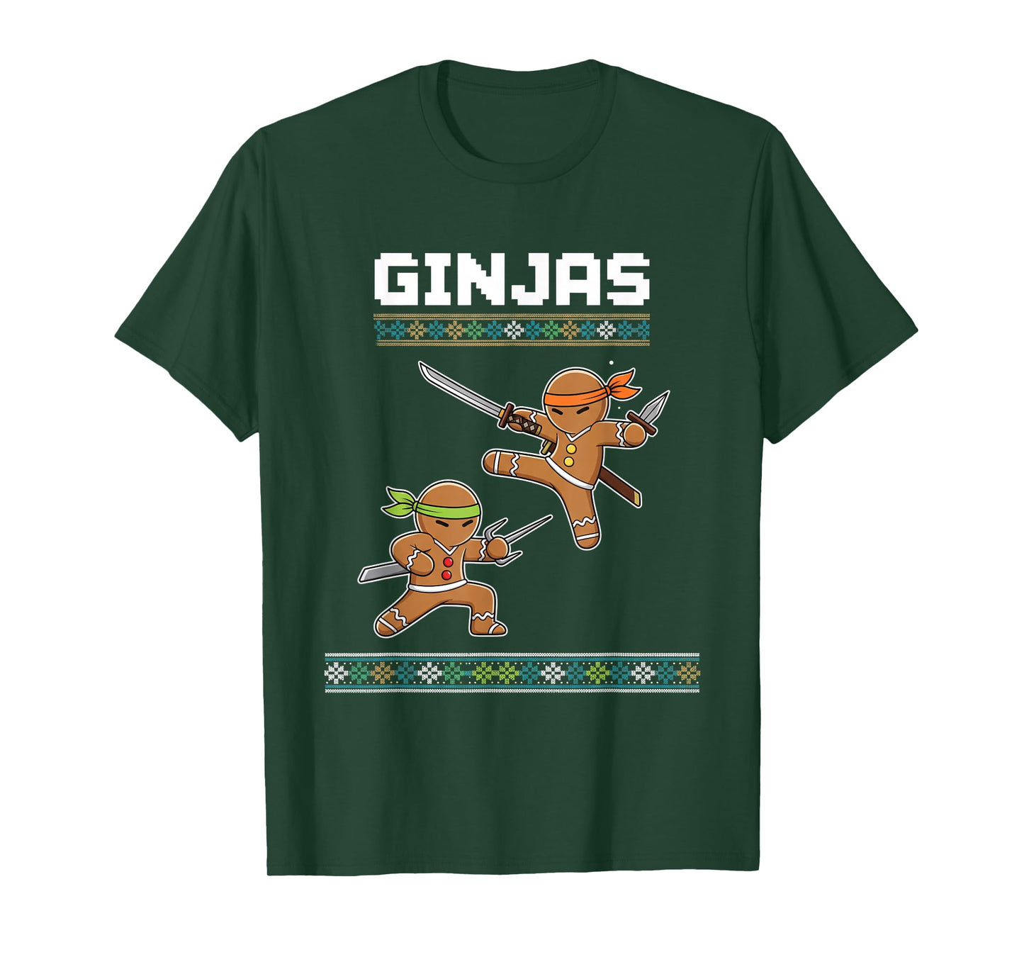 Christmas Ginjas Gingerbread Ninjas - Funny Ninjabread T-Shirt