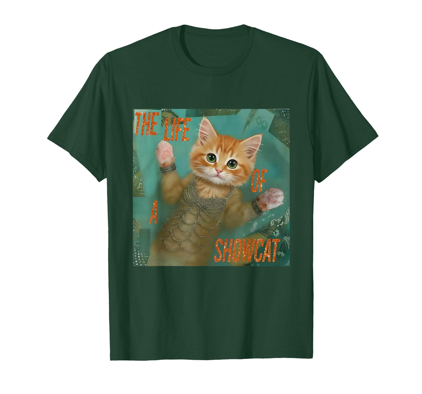 The Life of a showcat Funny Cat Meme Kitten Lover Girls Kids T-Shirt
