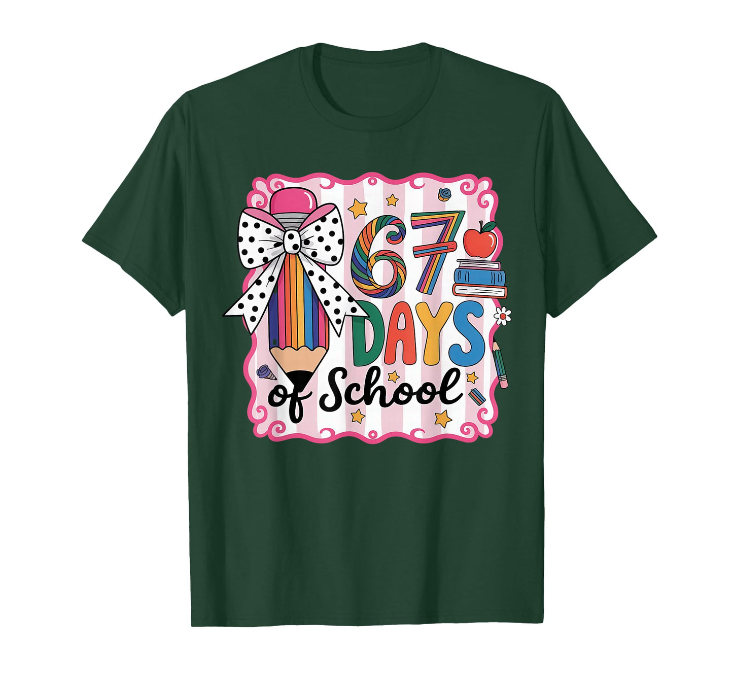 67th Day of School 67 Six Seven Math Teacher T-Shirt