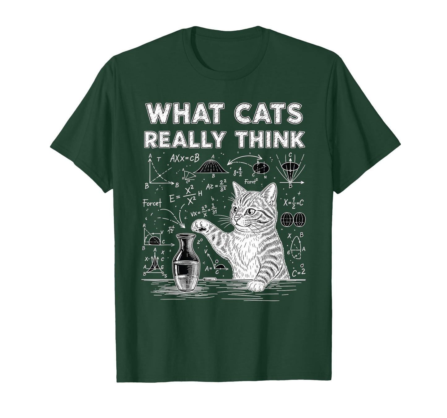 What Cats Really Think Funny Cat Physics Men Kids T-Shirt