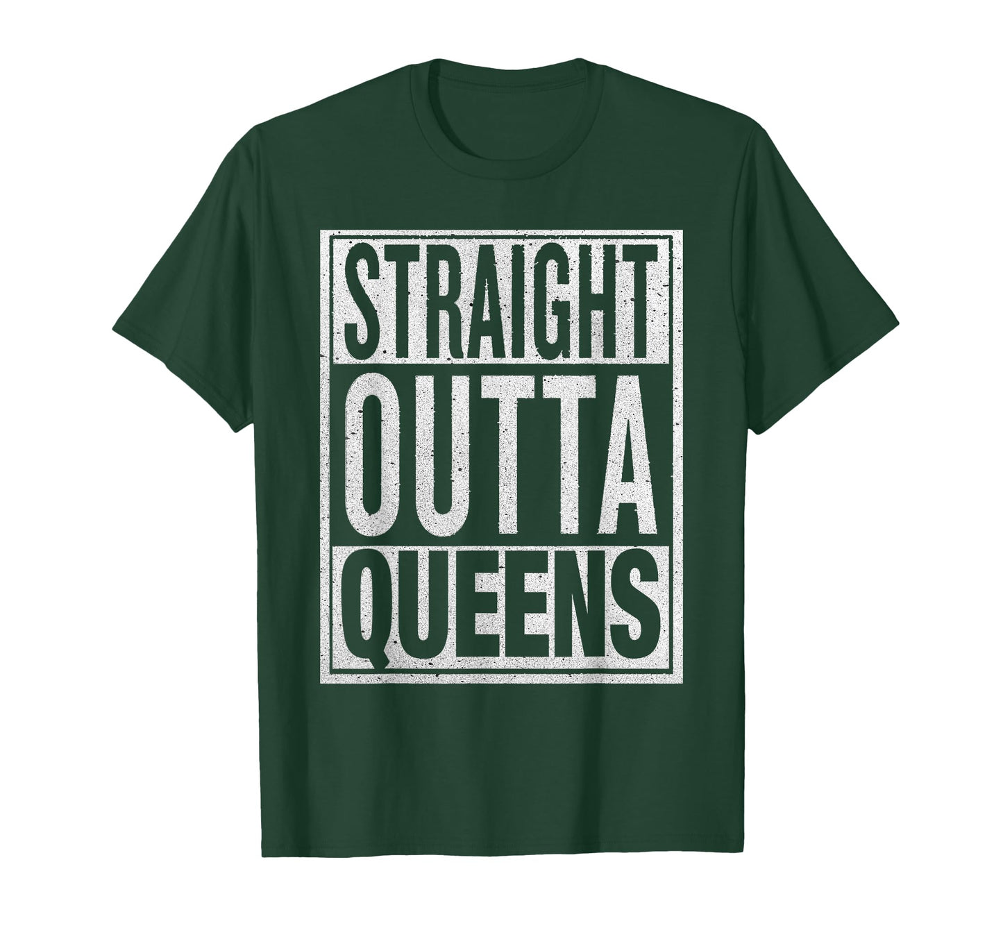 Straight Outta Queens T-Shirt Funny USA Travler Gift Idea T-Shirt