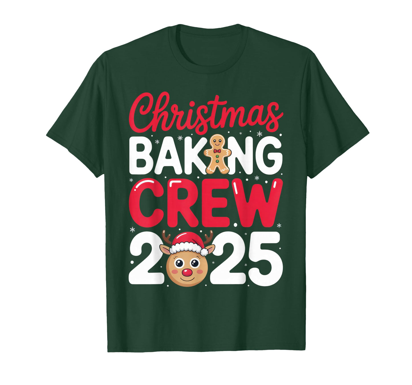 Christmas Baking Crew 2025 for Family Bakers Holiday Fun T-Shirt