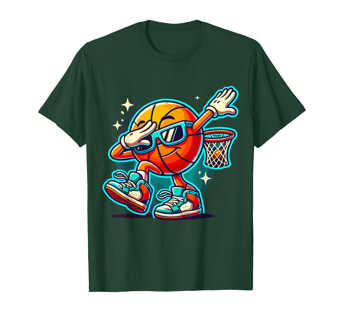 Dabbing Basketball with Sunglasses T-Shirt