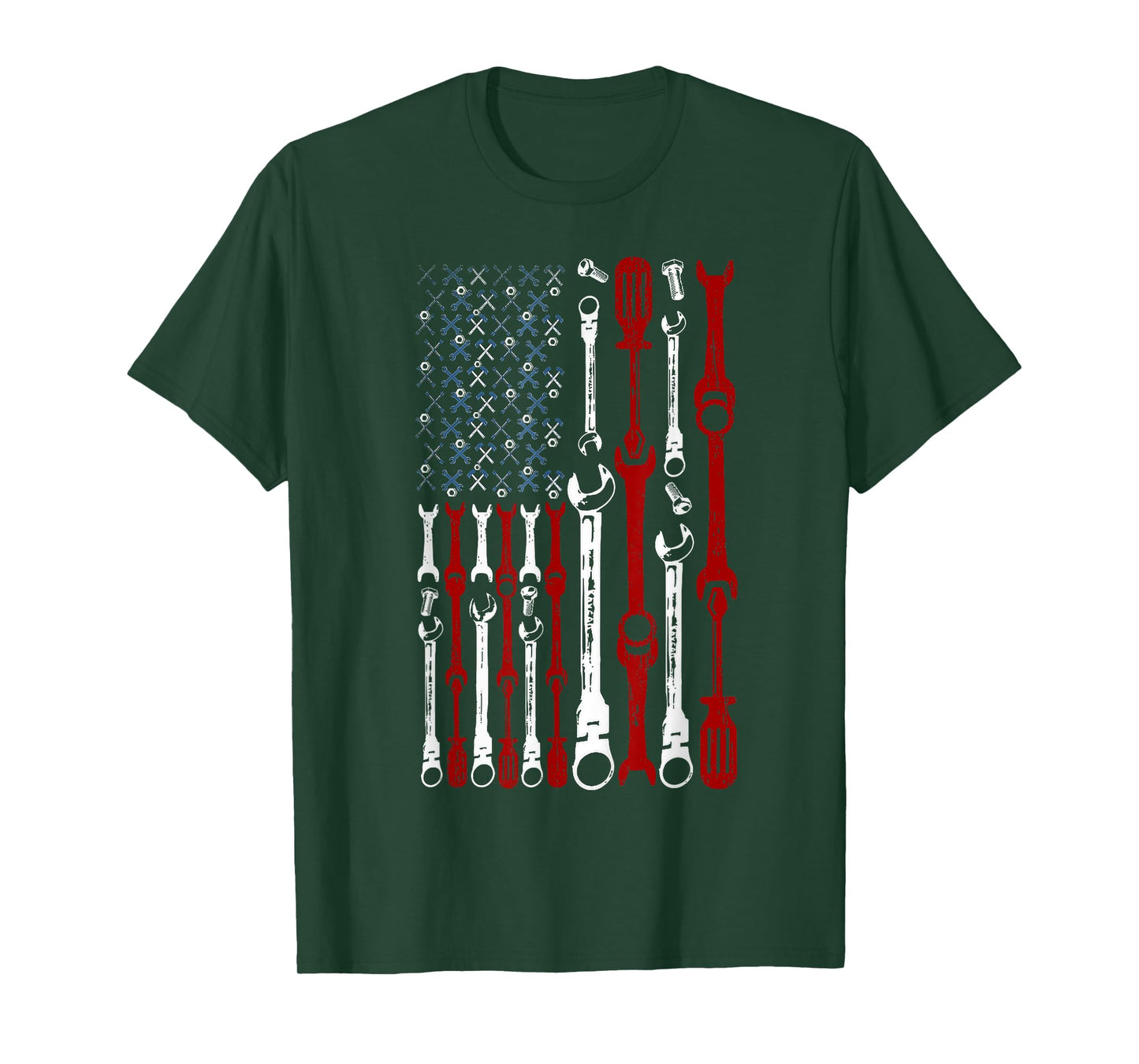 American Flag Mechanic Shirts Patriotic Mechanic USA Flag T-Shirt for Women Kids Men