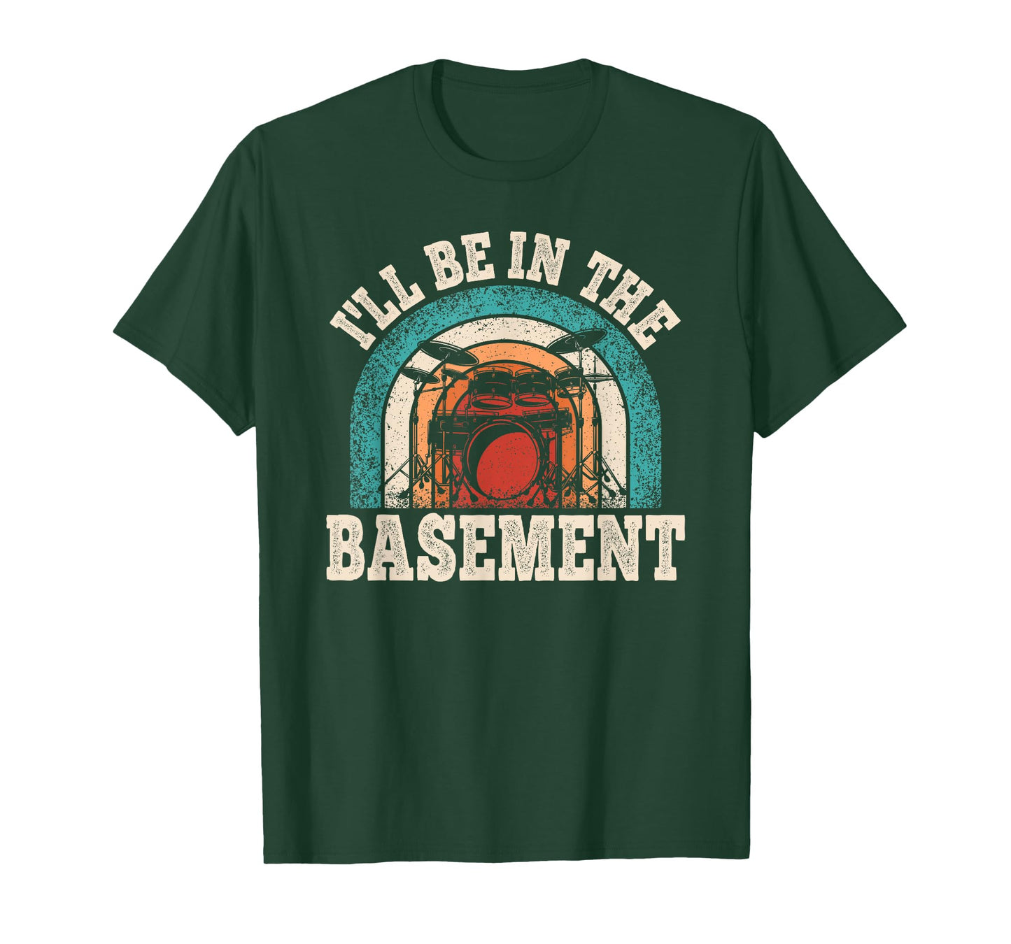 I'll Be In The Basement Drummer Funny Drumming Lover Drum T-Shirt