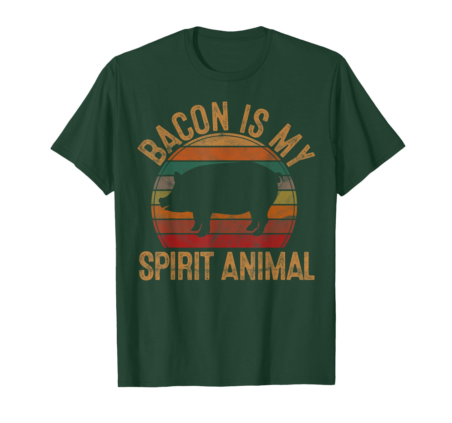 Bacon Is My Spirit Animal Gift Retro BBQ Costume Pork Grill T-Shirt