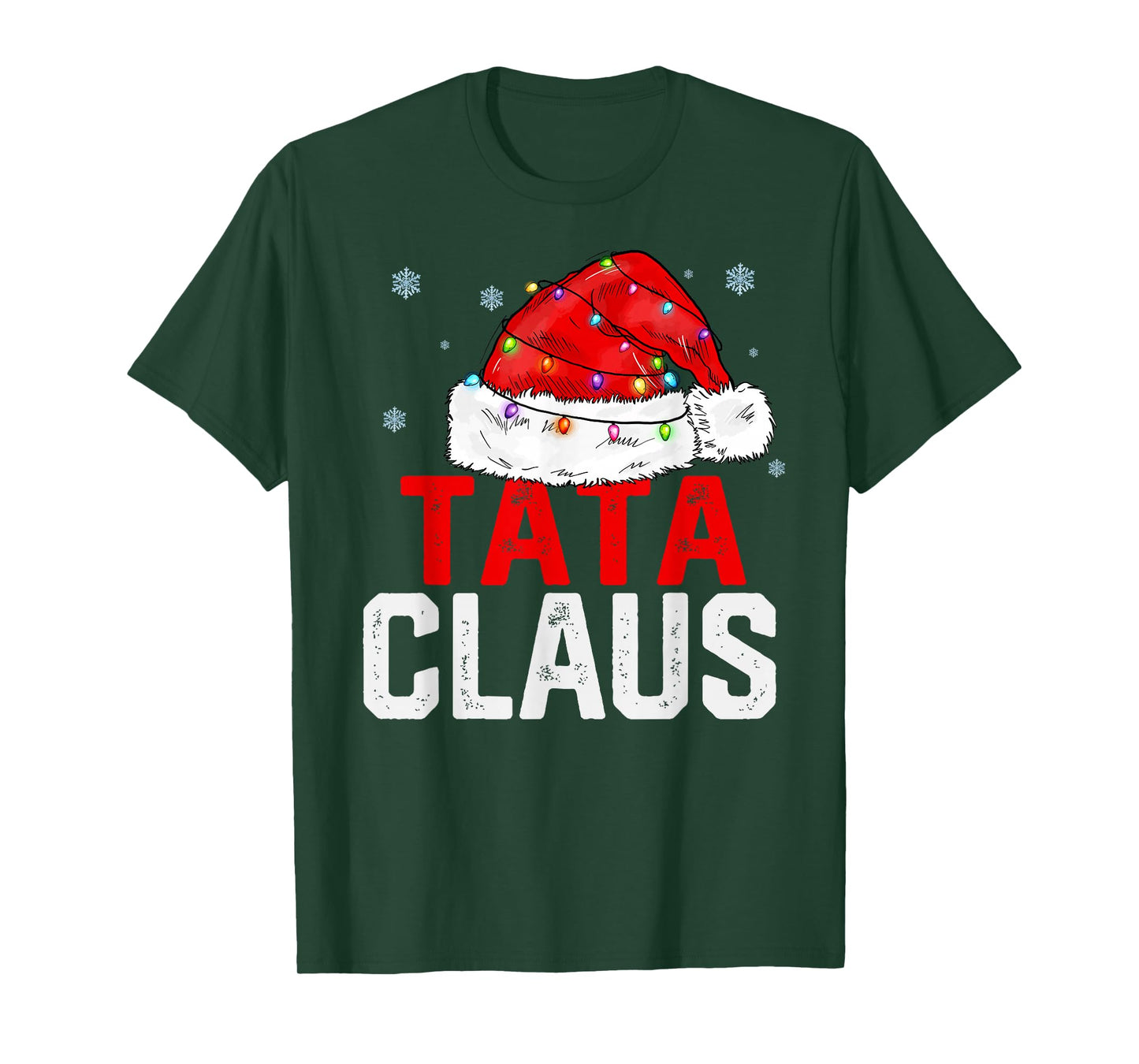 Tata Claus Funny Xmas Family Matching Grandpa Christmas T-Shirt