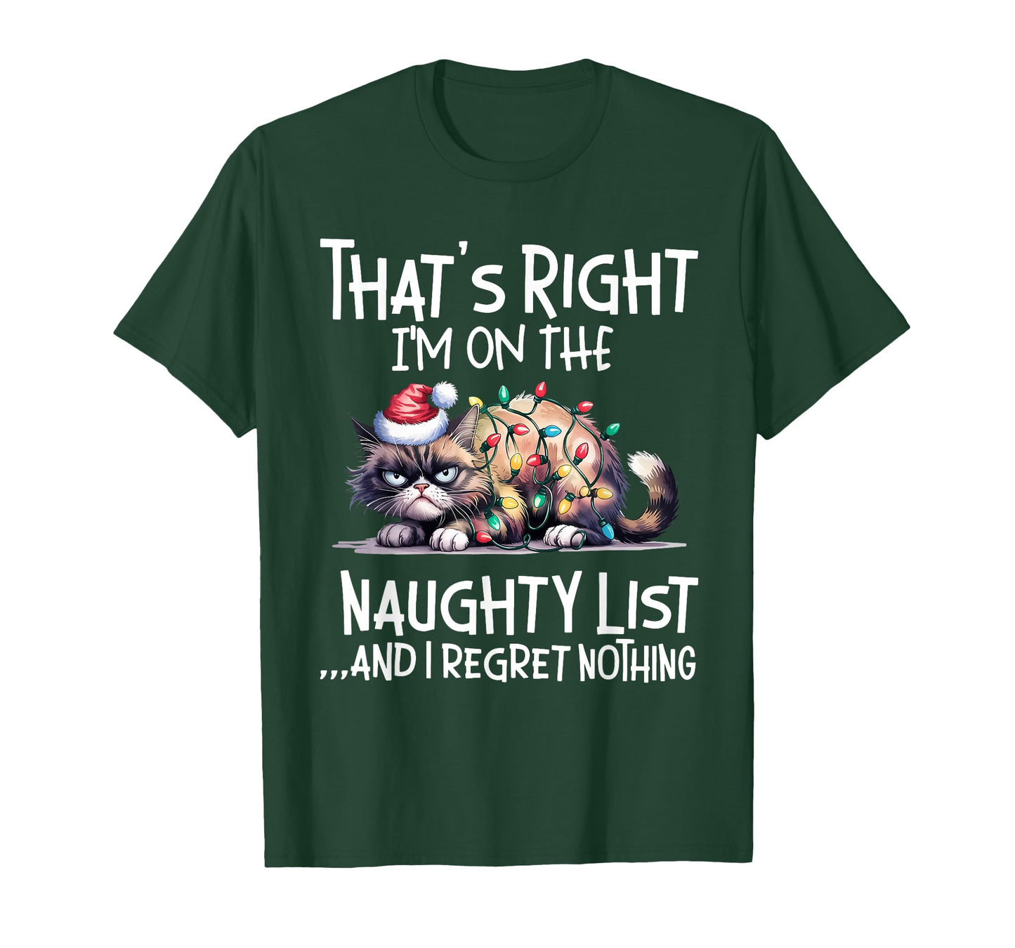 That's Right I'm On The Naughty List And I Regret Nothing T-Shirt