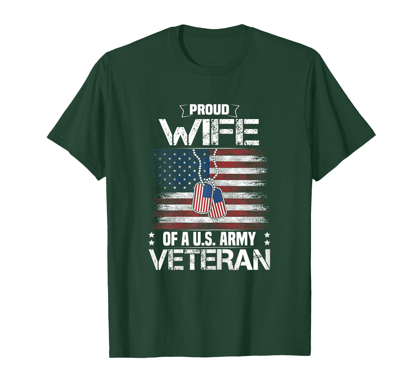 Proud Wife Of A US Army Veteran Day Family Matching T-Shirt