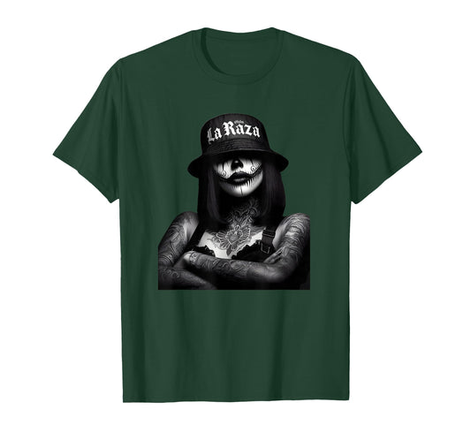 LA Raza Pride Chicana Payasa Chola Women Mexico Latina Cholo T-Shirt