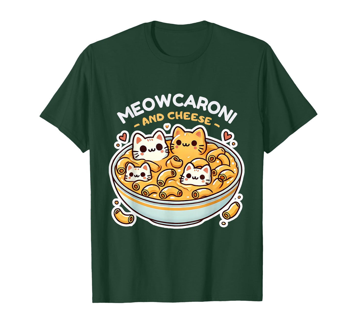 Meowcaroni and Cheese Cute Mac N' Cheese Cat Lover T-Shirt