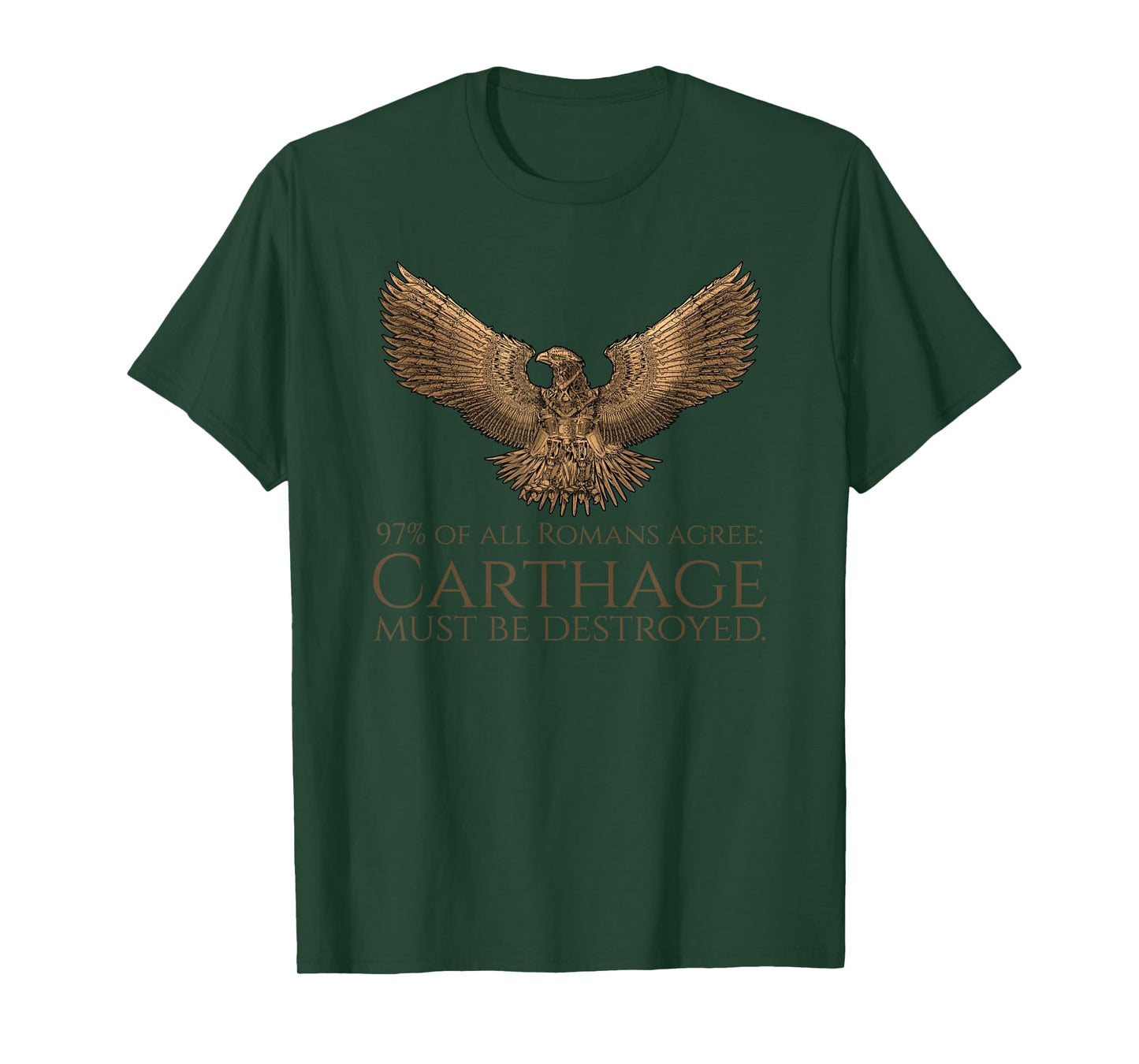 Ancient Rome Steampunk Eagle - Carthage Must Be Destroyed T-Shirt