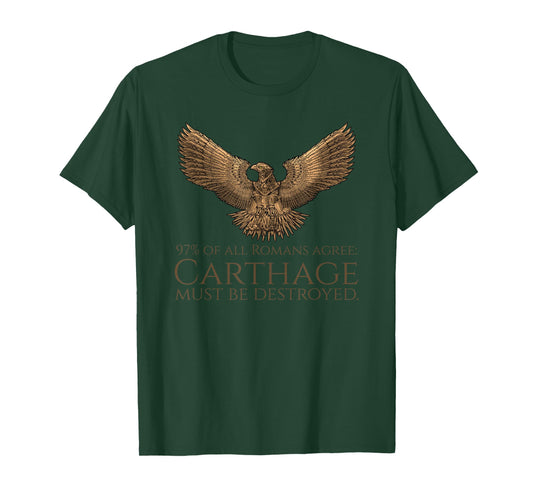 Ancient Rome Steampunk Eagle - Carthage Must Be Destroyed T-Shirt