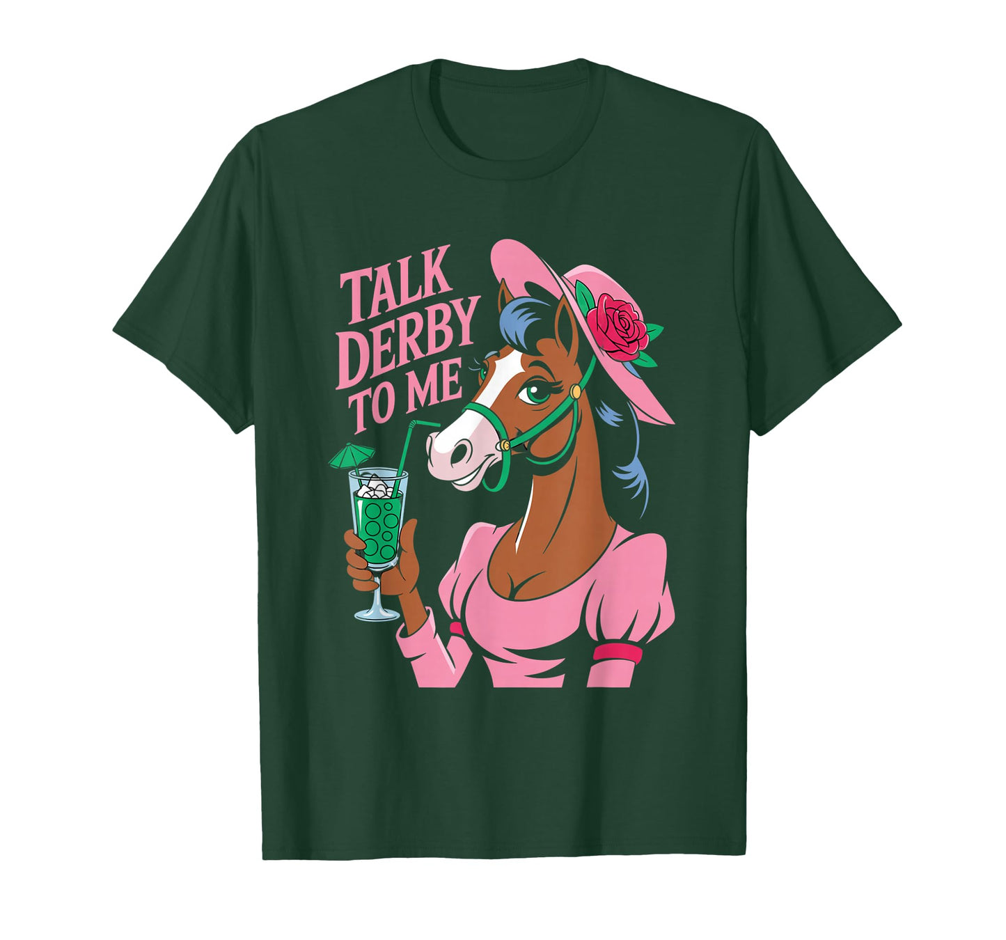 Women Talk Derby To Me Funny Horse Racing Lover On Derby Day T-Shirt