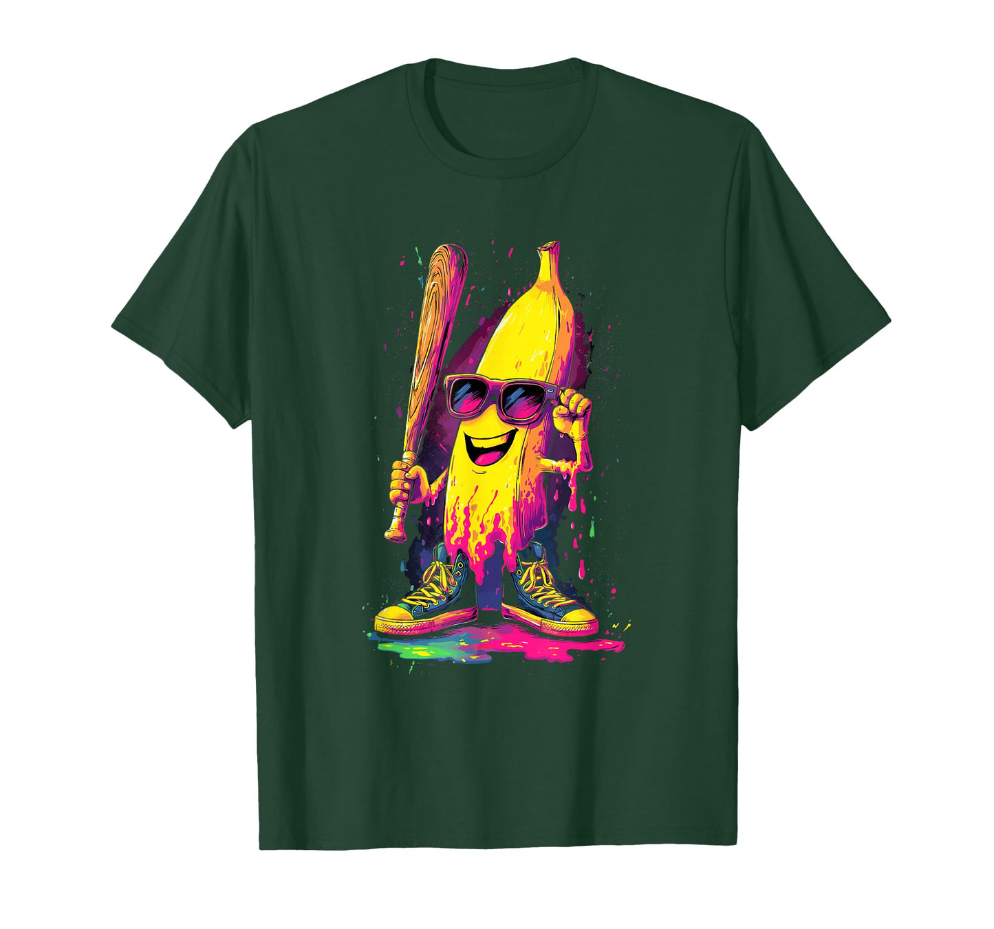 Banana Funny Baseball Drip Kids Youth Boys Girls T-Shirt