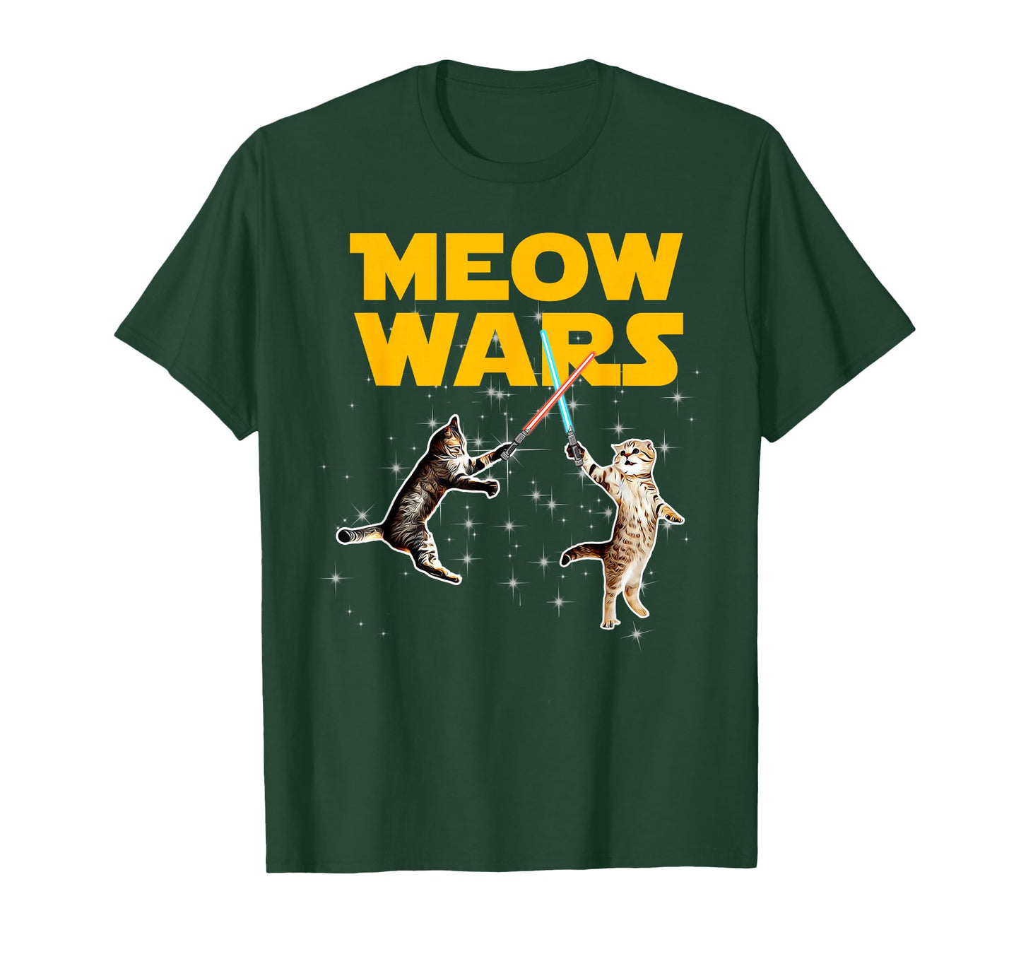 Meow Wars Funny Graphic For Cat Lovers T-Shirt